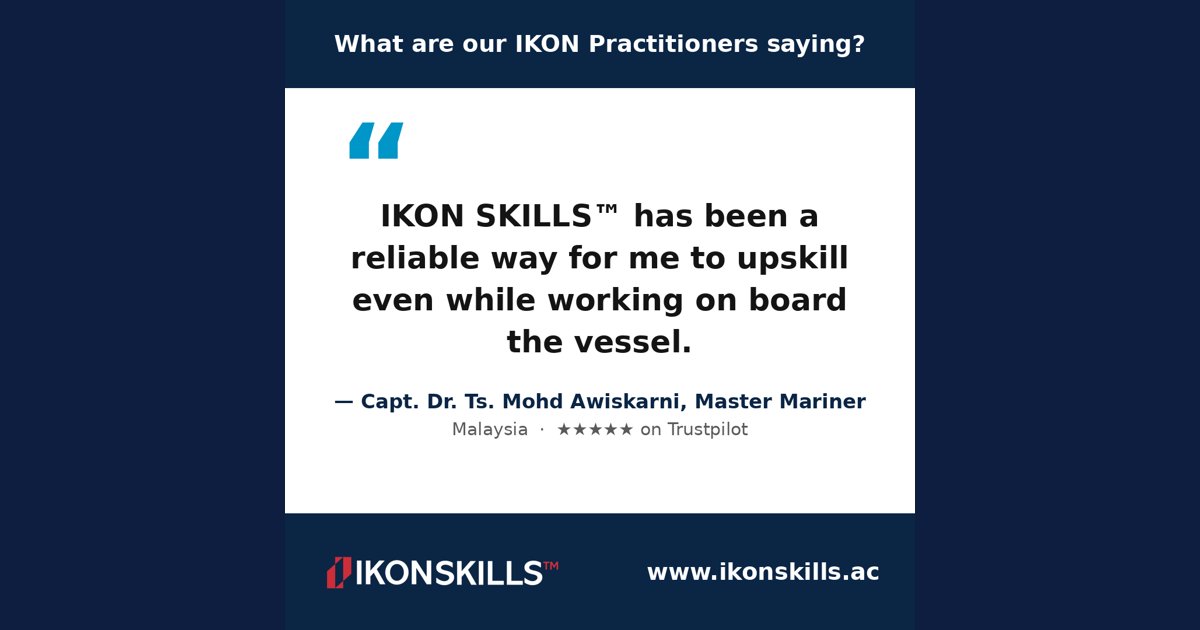 IKON Practitioner review quote from Capt. Dr. Ts. Mohd Awiskarni on Trustpilot